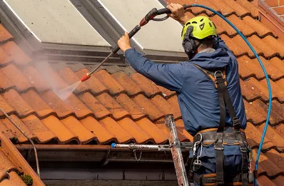 Démoussage et hydrofuge de toiture à Membrey